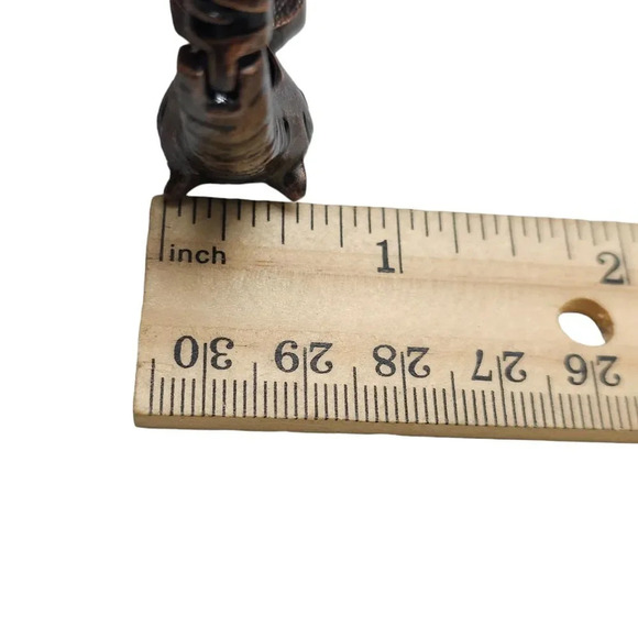 Enamel Rhinestone Lion Tiger Head Bangle Bracelet Brass Tone Vintage - Picture 6 of 6